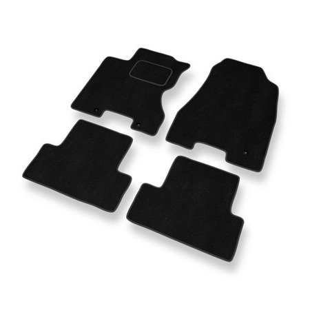 Tapis de sol velours pour Nissan X-trail II (2007-2013) - Premium tapis de voiture - noir - DGS Autodywan