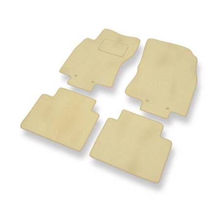 Tapis de sol velours pour Nissan X-trail III (2013-2022) - Premium tapis de voiture - beige - DGS Autodywan