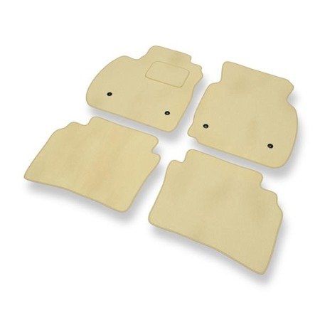 Tapis de sol velours pour Opel Insignia II (2017-....) - Premium tapis de voiture - beige - DGS Autodywan