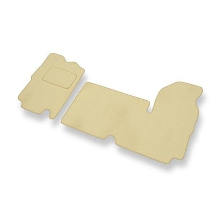 Tapis de sol velours pour Opel Movano I (1+1) (1999-2003) - Premium tapis de voiture - beige - DGS Autodywan