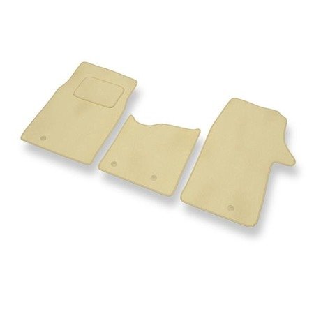 Tapis de sol velours pour Opel Vivaro II (2014-2018) - Premium tapis de voiture - beige - DGS Autodywan