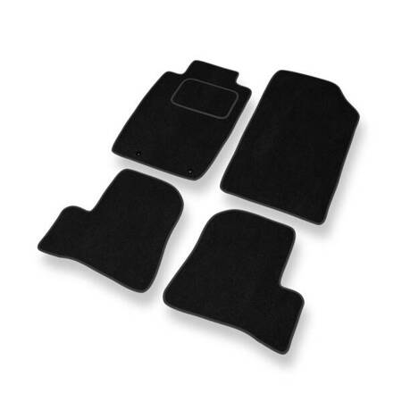 Tapis de sol velours pour Peugeot 206 I (1998-2012) - Premium tapis de voiture - noir - DGS Autodywan