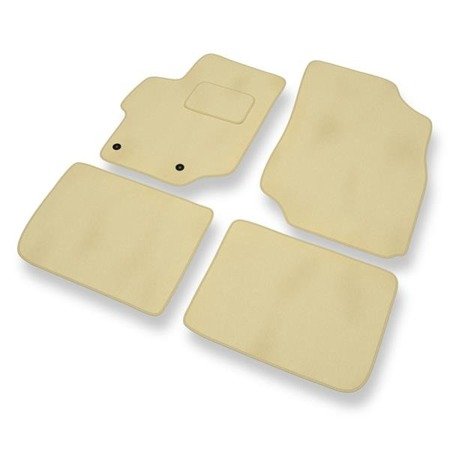 Tapis de sol velours pour Peugeot 301 (2012-2019) - Premium tapis de voiture - beige - DGS Autodywan