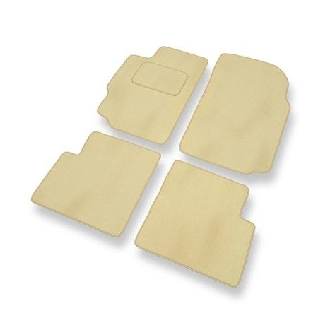 Tapis de sol velours pour Peugeot 406 (1995-2004) - Premium tapis de voiture - beige - DGS Autodywan