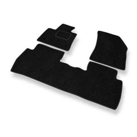 Tapis de sol velours pour Peugeot 5008 (5-places) (2017-....) - Premium tapis de voiture - noir - DGS Autodywan