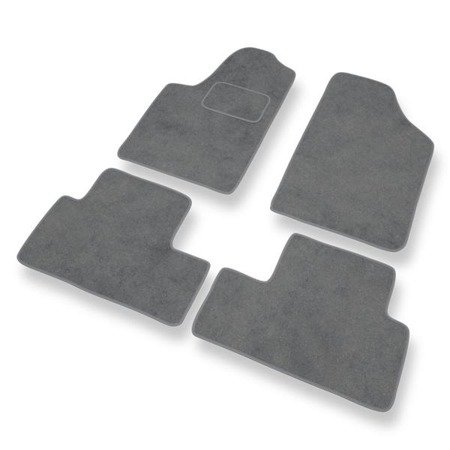 Tapis de sol velours pour Peugeot Partner I (1997-2010) - Premium tapis de voiture - gris - DGS Autodywan