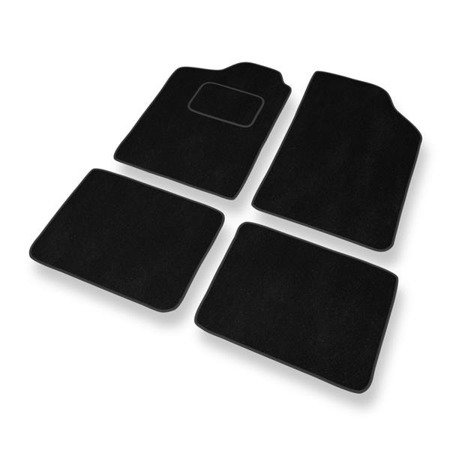 Tapis de sol velours pour Renault Clio I (1990-1998) - Premium tapis de voiture - noir - DGS Autodywan