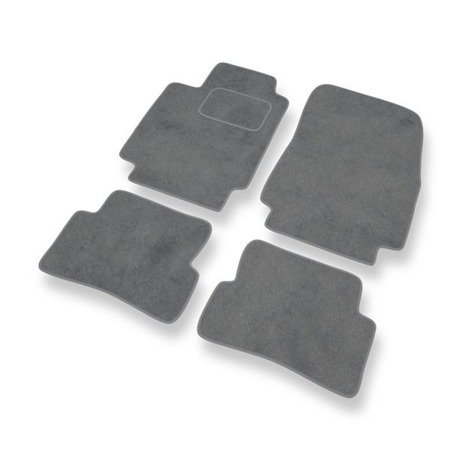 Tapis de sol velours pour Renault Clio III (2005-2013) - Premium tapis de voiture - gris - DGS Autodywan