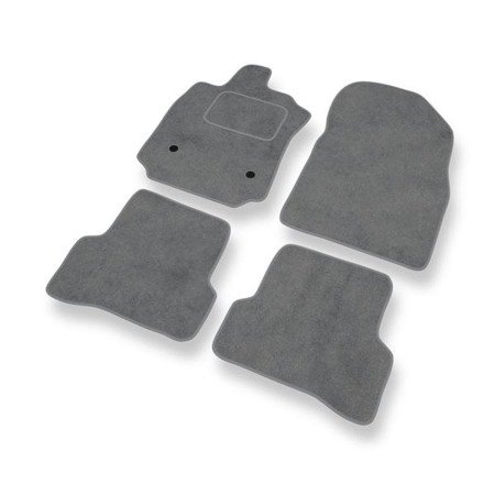 Tapis de sol velours pour Renault Clio IV (2012-2019) - Premium tapis de voiture - gris - DGS Autodywan