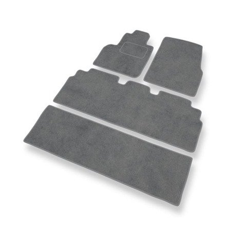 Tapis de sol velours pour Renault Espace IV (2002-2014) - Premium tapis de voiture - gris - DGS Autodywan