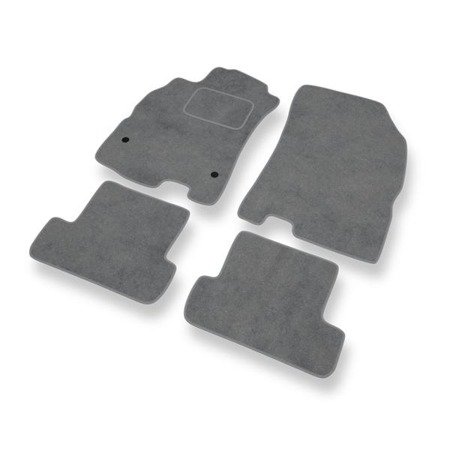 Tapis de sol velours pour Renault Fluence (2009-2016) - Premium tapis de voiture - gris - DGS Autodywan