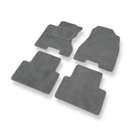 Tapis de sol velours pour Renault Koleos I (2008-2015) - Premium tapis de voiture - gris - DGS Autodywan