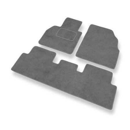 Tapis de sol velours pour Renault Scenic II (2003-2009) - Premium tapis de voiture - gris - DGS Autodywan