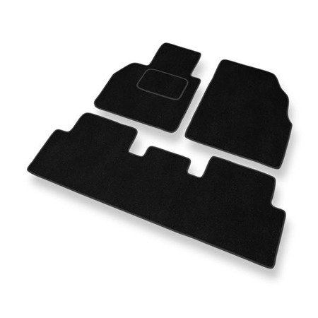 Tapis de sol velours pour Renault Scenic II (2003-2009) - Premium tapis de voiture - noir - DGS Autodywan