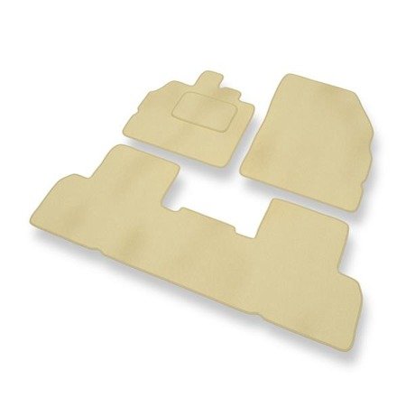 Tapis de sol velours pour Renault Scenic III (2009-2016) - Premium tapis de voiture - beige - DGS Autodywan