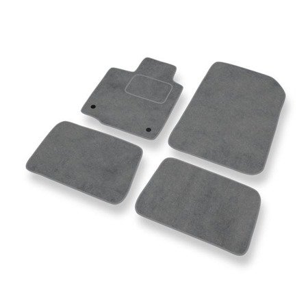 Tapis de sol velours pour Renault Twingo II (2007-2014) - Premium tapis de voiture - gris - DGS Autodywan