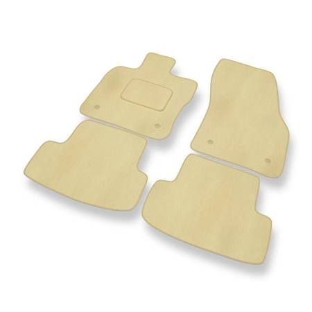 Tapis de sol velours pour SEAT Ateca (2016-....) - Premium tapis de voiture - beige - DGS Autodywan