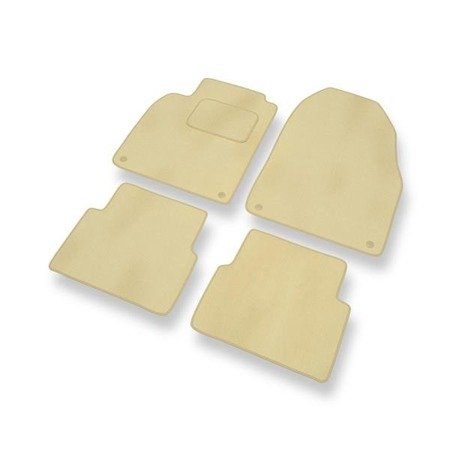 Tapis de sol velours pour Saab 9-3 II (2002-2012) - Premium tapis de voiture - beige - DGS Autodywan