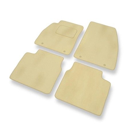 Tapis de sol velours pour Saab 9-5 II (2010-2012) - Premium tapis de voiture - beige - DGS Autodywan