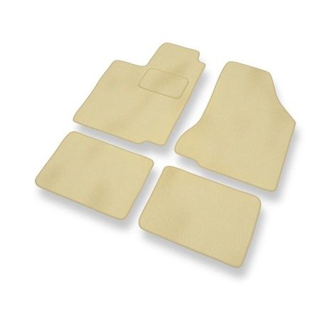 Tapis de sol velours pour Seat Cordoba I 6K (1993-2002) - Premium tapis de voiture - beige - DGS Autodywan