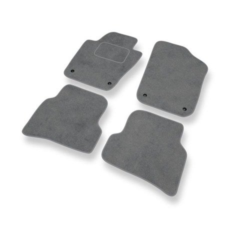 Tapis de sol velours pour Seat Ibiza IV (2008-2017) - Premium tapis de voiture - gris - DGS Autodywan