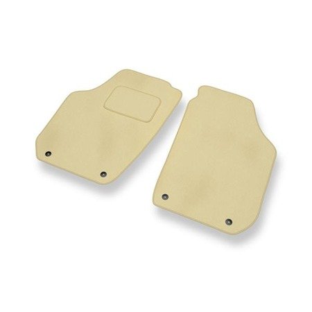 Tapis de sol velours pour Skoda Fabia II (2007-2014) - Premium tapis de voiture - beige - DGS Autodywan