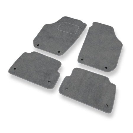 Tapis de sol velours pour Skoda Fabia II (2007-2014) - Premium tapis de voiture - gris - DGS Autodywan