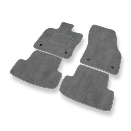 Tapis de sol velours pour Skoda Karoq (2017-....) - Premium tapis de voiture - gris - DGS Autodywan