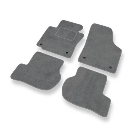 Tapis de sol velours pour Skoda Octavia II (2004-2013) - Premium tapis de voiture - gris - DGS Autodywan