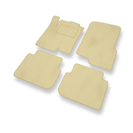 Tapis de sol velours pour Smart ForFour I (2004-2006) - Premium tapis de voiture - beige - DGS Autodywan