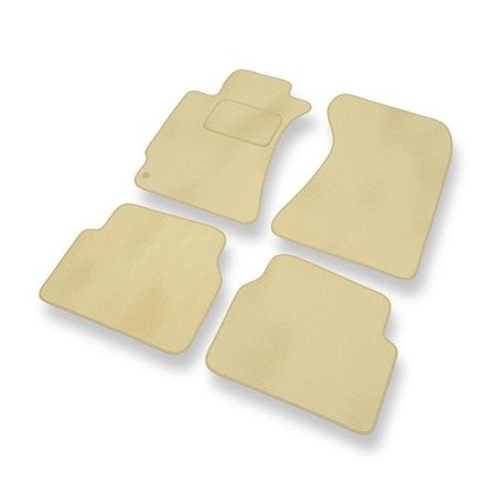 Tapis de sol velours pour Subaru Forester II (2002-2008) - Premium tapis de voiture - beige - DGS Autodywan