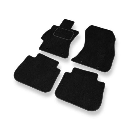 Tapis de sol velours pour Subaru Forester IV (2012-2018) - Premium tapis de voiture - noir - DGS Autodywan