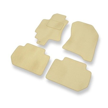 Tapis de sol velours pour Subaru Tribeca II (2007-2014) - Premium tapis de voiture - beige - DGS Autodywan