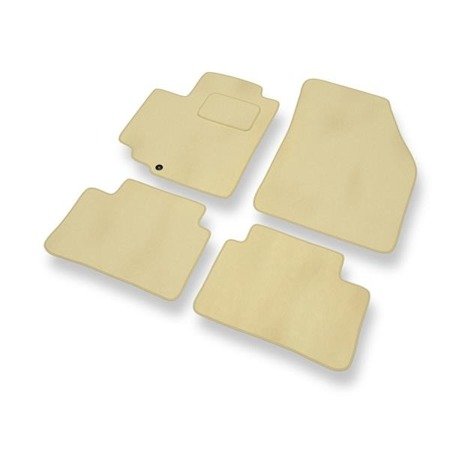 Tapis de sol velours pour Suzuki Alto VI (2009-2014) - Premium tapis de voiture - beige - DGS Autodywan