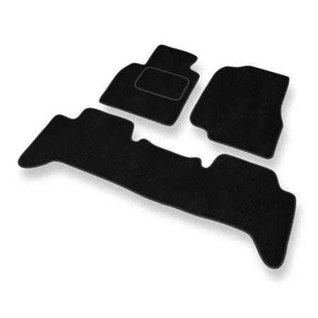 Tapis de sol velours pour Toyota Land Cruiser J100 (1998-2007) - Premium tapis de voiture - noir - DGS Autodywan