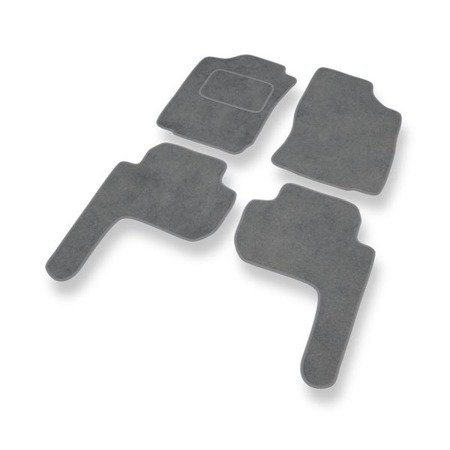 Tapis de sol velours pour Toyota Land Cruiser J90 (5 portes) (1996-2003) - Premium tapis de voiture - gris - DGS Autodywan