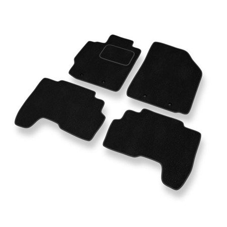 Tapis de sol velours pour Toyota Yaris II (2005-2010) - Premium tapis de voiture - noir - DGS Autodywan