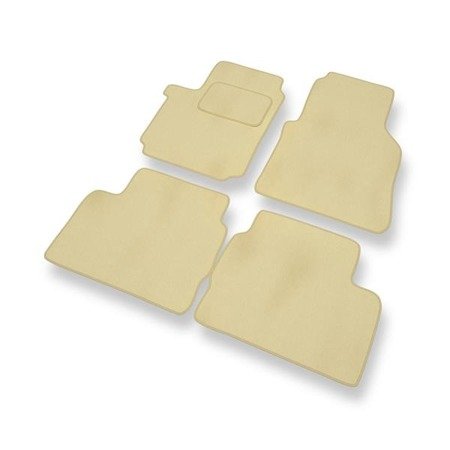 Tapis de sol velours pour Volkswagen Amarok I (2009-....) - Premium tapis de voiture - beige - DGS Autodywan