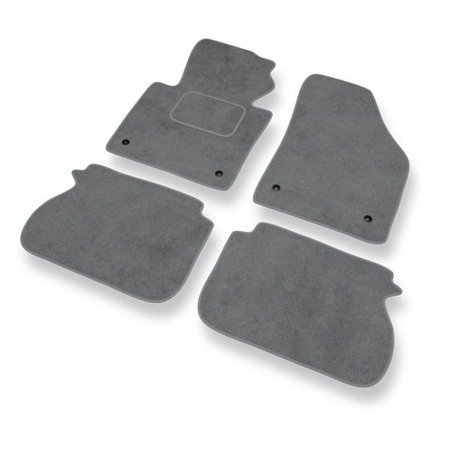 Tapis de sol velours pour Volkswagen Caddy III (2004-2015) - Premium tapis de voiture - gris - DGS Autodywan