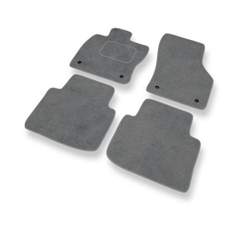 Tapis de sol velours pour Volkswagen Passat B8 (2014-....) - Premium tapis de voiture - gris - DGS Autodywan