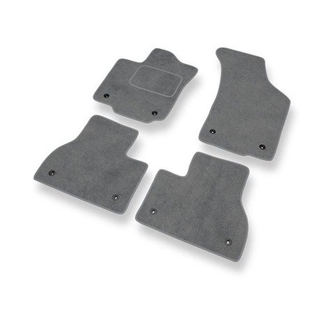 Tapis de sol velours pour Volkswagen Phaeton (version longue) (2002-2016) - Premium tapis de voiture - gris - DGS Autodywan