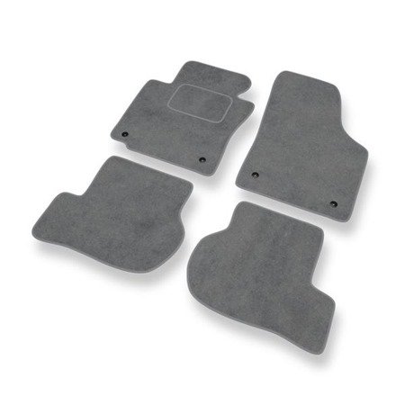 Tapis de sol velours pour Volkswagen Scirocco III (2008-2014) - Premium tapis de voiture - gris - DGS Autodywan