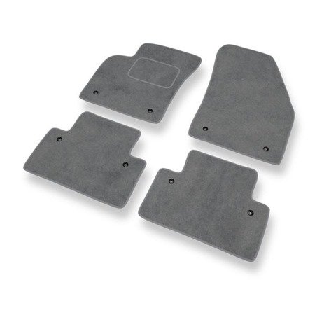 Tapis de sol velours pour Volvo C30 I (2006-2012) - Premium tapis de voiture - gris - DGS Autodywan