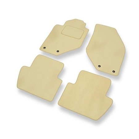 Tapis de sol velours pour Volvo C70 I (1997-2006) - Premium tapis de voiture - beige - DGS Autodywan