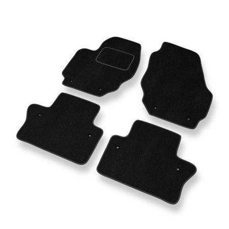 Tapis de sol velours pour Volvo S60 II (2010-2018) - Premium tapis de voiture - noir - DGS Autodywan