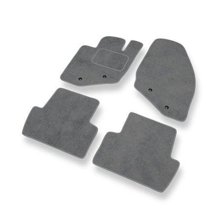 Tapis de sol velours pour Volvo S80 I (1998-2006) - Premium tapis de voiture - gris - DGS Autodywan