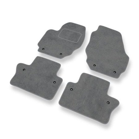 Tapis de sol velours pour Volvo S80 II (2006-2016) - Premium tapis de voiture - gris - DGS Autodywan