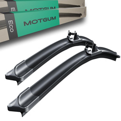 Balais d'essuie-glace de pare-brise pour Renault Clio II Campus Hayon (06.2009-2012) - essuie-glace pour lunette avant - kit essuie glaces - Motgum - balais plats ECO