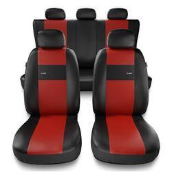 Housses de siège universelles pour Citroen Xsara (1997-2005) - housse siege voiture universelles - couverture siege - rouge - Auto-Dekor - X-Line