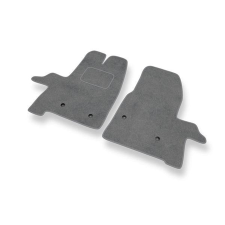 Tapis de sol velours pour Ford Transit VIII (2013-....) - Premium tapis de voiture - gris - DGS Autodywan